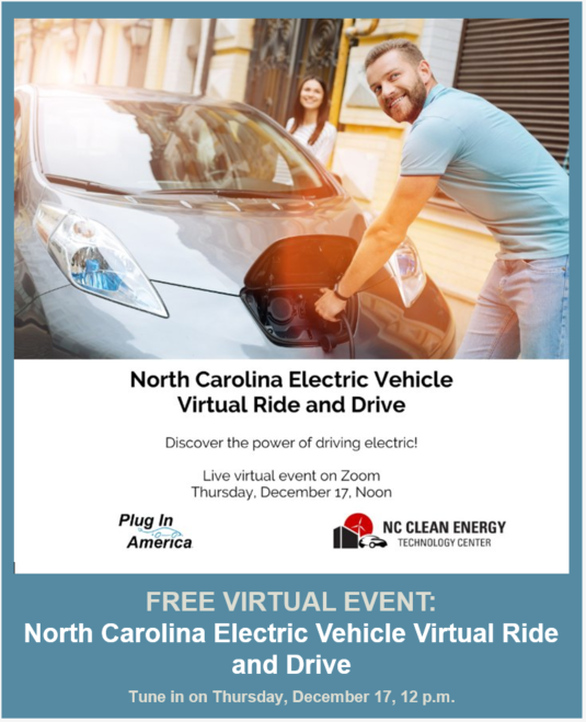 North Carolina Electric Vehicle Virtual Ride and Drive North Carolina